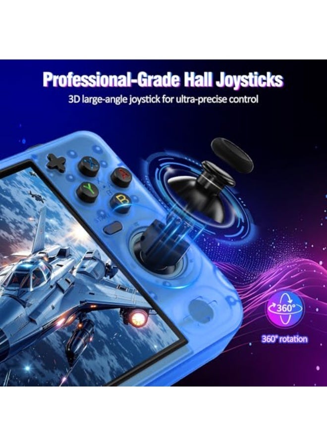 Western Mountains RF40H Handheld Game Console, 4.0" Retro Gaming Console Preloaded 20,000+ Classic Games, Open Source Linux System, Support WiFi Online Play, Portable Pocket Hand Held Video Game (Transparent Blue) - Image 3