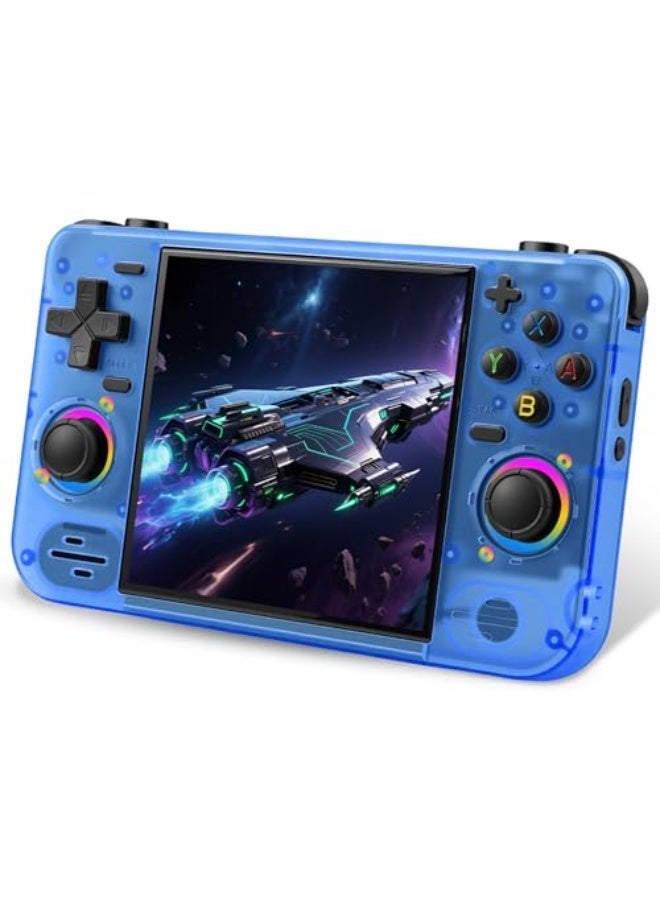Western Mountains RF40H Handheld Game Console, 4.0" Retro Gaming Console Preloaded 20,000+ Classic Games, Open Source Linux System, Support WiFi Online Play, Portable Pocket Hand Held Video Game (Transparent Blue) - Image 1