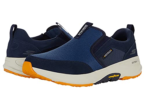 Skechers Go Walk Outdoor - Athletic Slip-On Trail Hiking Shoes with Air Cooled Memory Foam Navy/Yellow - Image 3