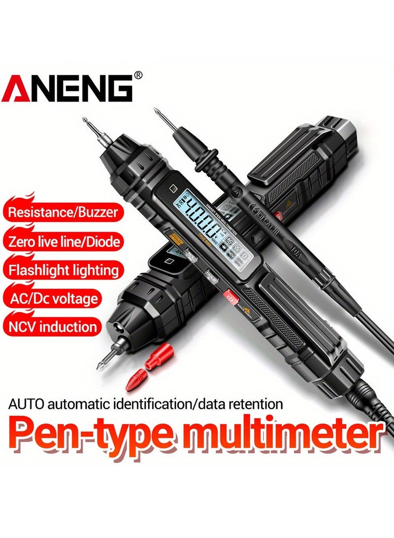 general Aneng A3005 Digital Multimeter Pen, Battery-Powered, High Precision & Reliability, For Electricians - Measures Ac/Dc Voltage, Resistance, Continuity, With Lcd Display & Flashlight, Includes Manual - Image 2