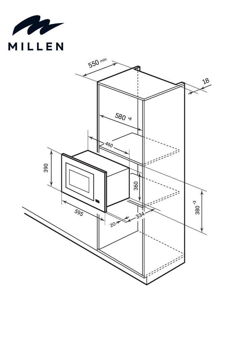 MILLEN - Built in Microwave 20L - Image 1
