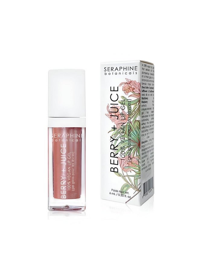 Seraphine Botanicals - Seraphine Botanicals Berry + Juice - 100% Vegan Lip Gel Tinted Gloss 0.20 fl oz (Rose Currant) - Image 1