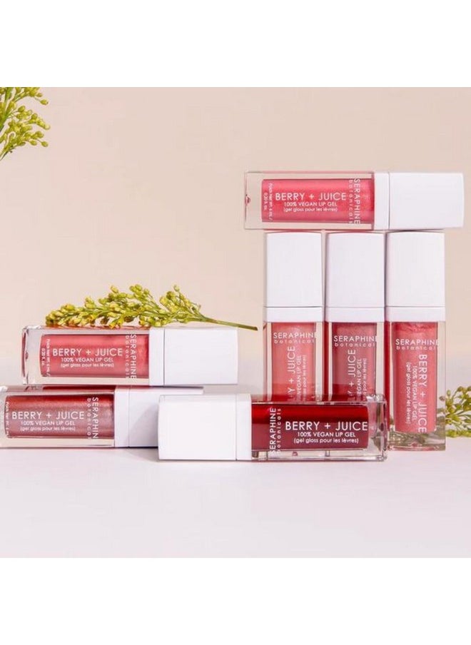 Seraphine Botanicals - Seraphine Botanicals Berry + Juice - 100% Vegan Lip Gel Tinted Gloss 0.20 fl oz (Rose Currant) - Image 1