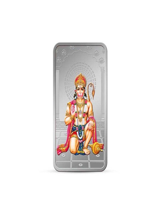 Kundan 20 gm (999.9) Hanuman Silver Colour Bar - Image 1