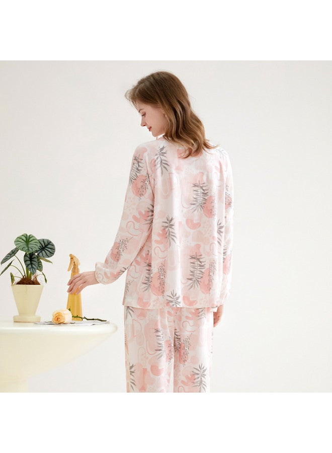 Fenton طقم بيجاما فضفاض مزين بالدانتيل للنساء للمنزل - Image 4