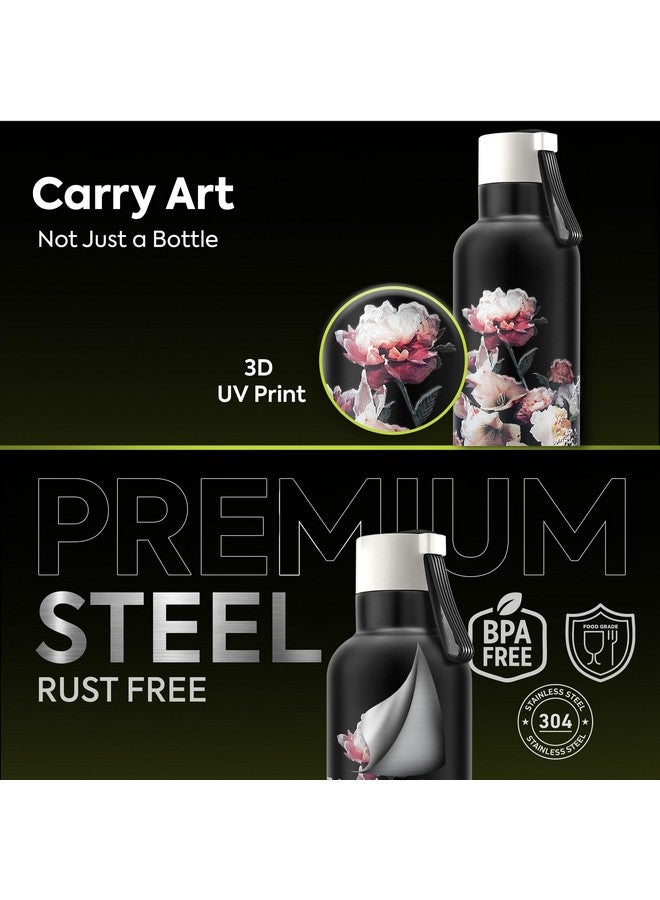 Pexpo Stainless Steel 24 Hrs Hot & Cold Vacuum Insulated Water ISI Certified Flask, 750ml, Knight Black with Printed Design, Oslo | Eco-Friendly, Durable, ISI Certified - Image 4