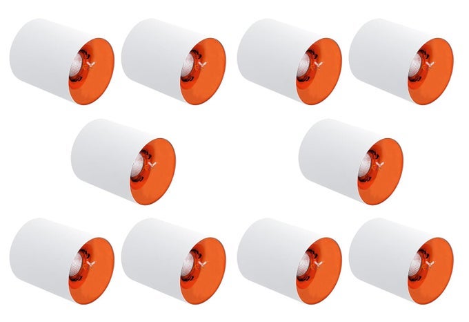 7 WATT WHITE BODY SURFACE CYLINDER LIGHT CEILING MOUNTED SPOT LIGHT CYLINDER LIGHT FOR INDOOR DOWN COB LIGHT FOR BALCONYROOMHALLWAY COLORWARMWHITE PACK OF 10