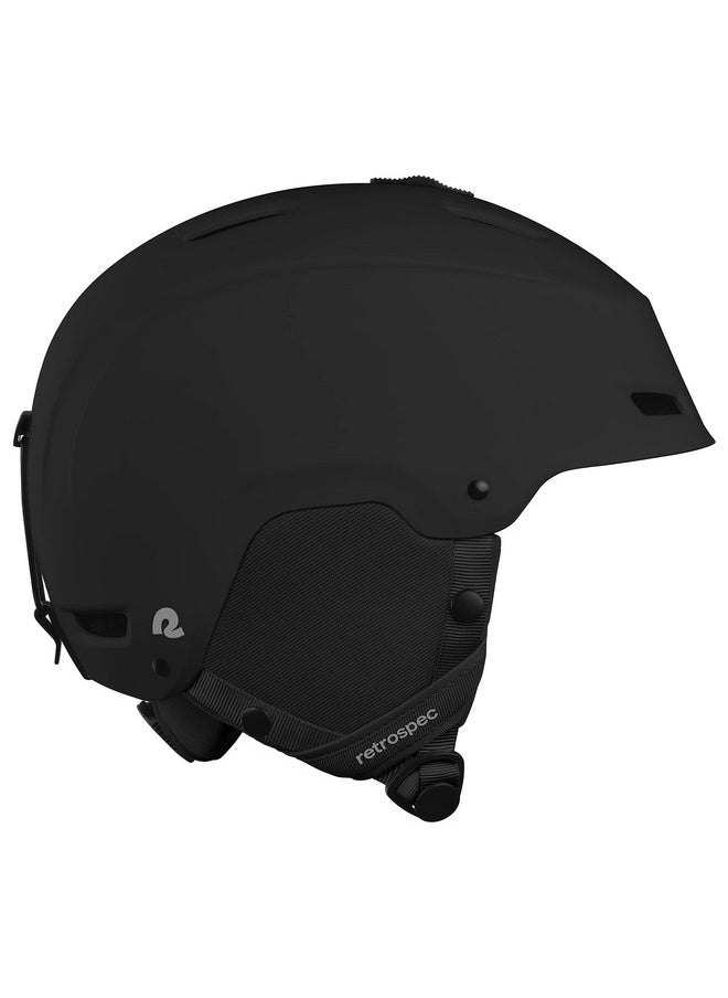 Retrospec - Zephyr Ski & Snowboard Helmet For Adults Adjustable With 9 Vents Abs Shell & Eps Foam Matte Black Medium 55.559Cm - Image 1