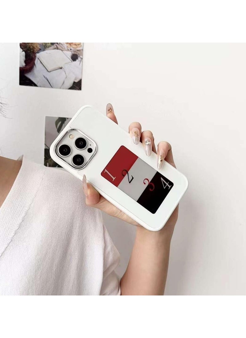 lekikpo - E Ink Phone Case for iPhone 13 Smart Ink Screen Phone Case, Inteligente DIY Four-Color Ink Screen, NFC Memory Case for iPhone with Photo Screen White - Image 1