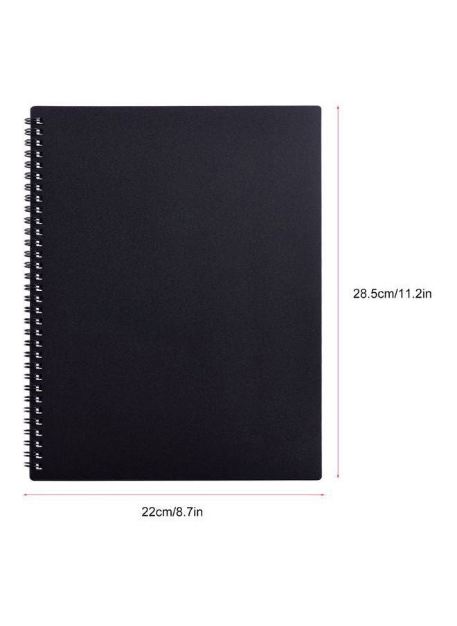 NIBEMINENT Smart Writing Notebook With Erasable Pen And Cloth Label Sticker Black/White/Pink  - Image 2