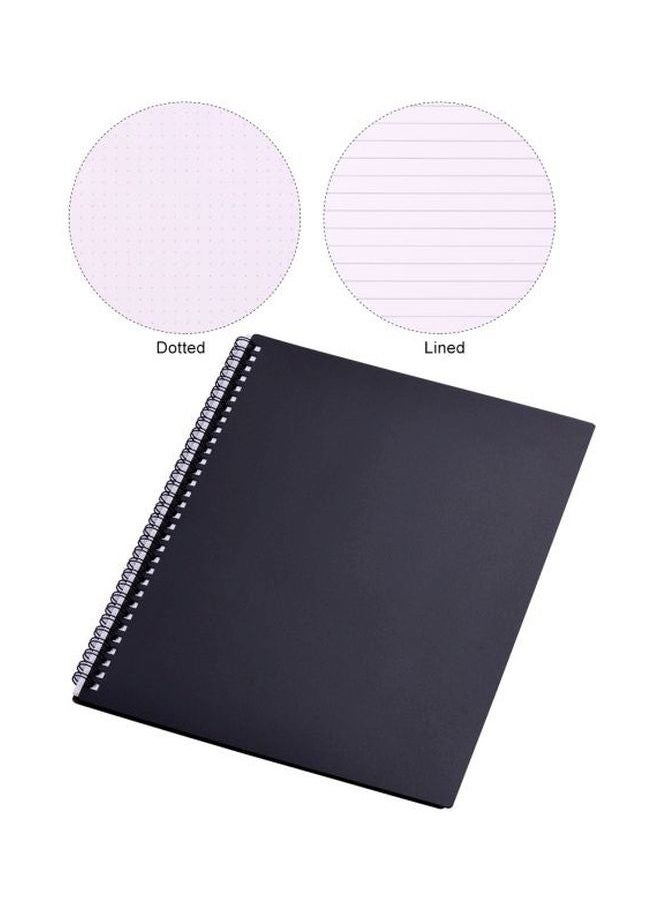 NIBEMINENT Smart Writing Notebook With Erasable Pen And Cloth Label Sticker Black/White/Pink  - Image 3
