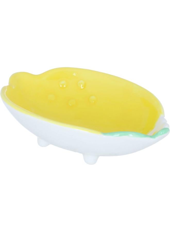 Alsaif Porcelain Serving Plate 17 X 11.3 X 4.6 Cm Lemon Shape Yellow - Image 4