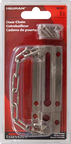 Hillman Hardware Essentials 851217 Door Chains Satin Nickel - Image 2