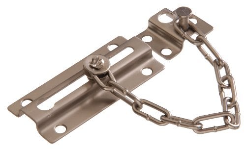 Hillman Hardware Essentials 851217 Door Chains Satin Nickel - Image 5