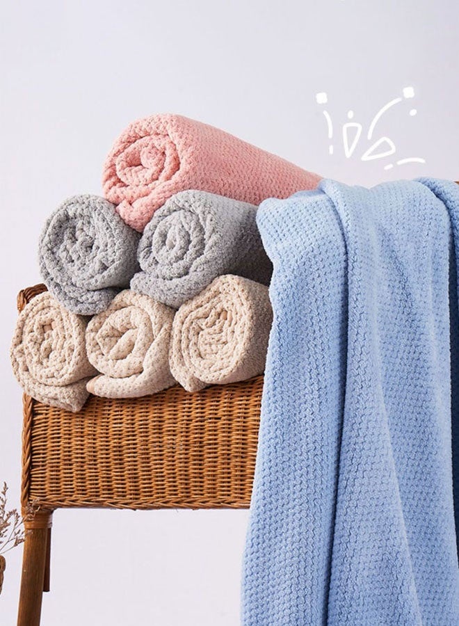 Hanayo مجموعة مناشف 3 قطع لحمام الوجه والشعر ومناشف الاستحمام ناعمة وسريعة الامتصاص وصديقة للبشرة تشمل مناشف الاستحمام والوجه والشعر (رمادي) - Image 4