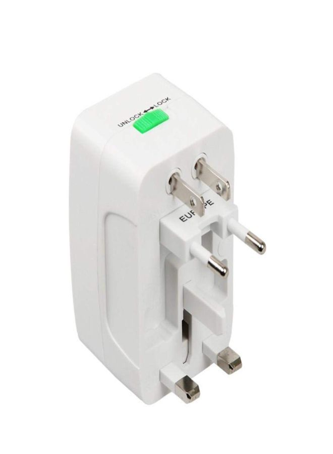 WALL BEAUTY Travel Universal Adaptor Worldwide Adaptor  (White) - Image 1