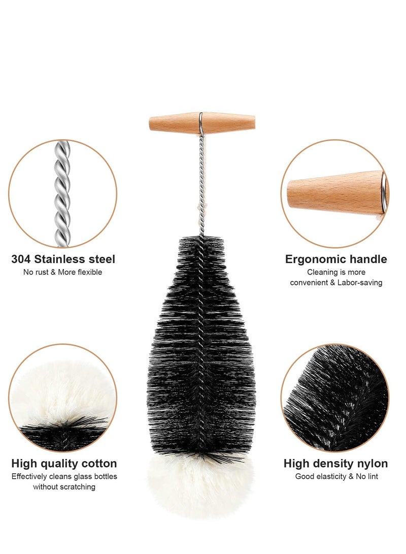 Y&D Cleaning Bottle Brush, Brush Set for cleaning Narrow Neck glass pipe, Wine Glass, Tea Coffee Cup, Sports Water Bottles, Kettle Straw brush, Tube and baby bottle brush(4 Pack) - Image 2