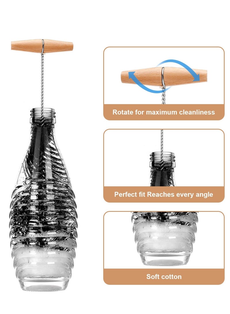 Y&D Cleaning Bottle Brush, Brush Set for cleaning Narrow Neck glass pipe, Wine Glass, Tea Coffee Cup, Sports Water Bottles, Kettle Straw brush, Tube and baby bottle brush(4 Pack) - Image 3