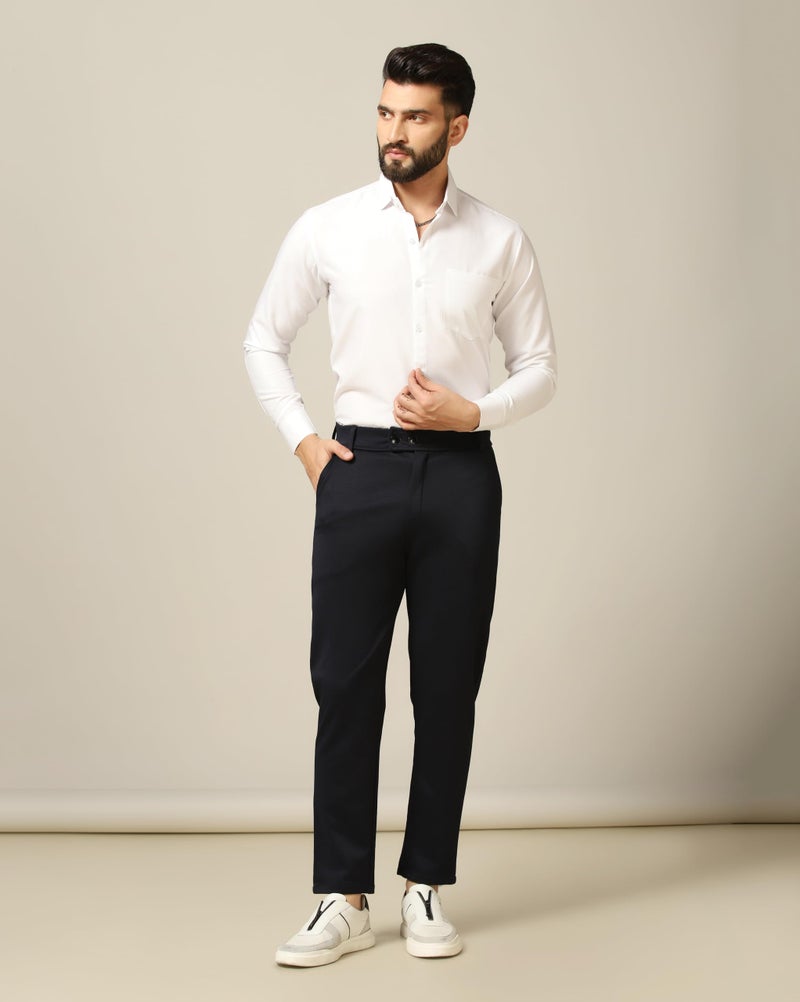 TOPLOT Men's Regular Casual Pants (Men-Pant-5181-Navy-28) - Image 4