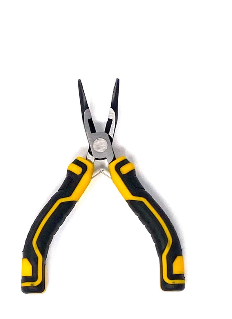 denzeL - Pliers Set 5 Pcs. Diagonal Long-nose End-cutting Bent-nose Flat-nose Pliers - Image 1