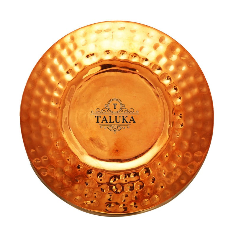 Taluka (5.1" x 1.8" Inches Approx) Handmade Copper Serving Handi/Pot Steel Inside 300 ML Restaurant Ware Hotel Ware Home Ware Pcak of 6 - Image 4