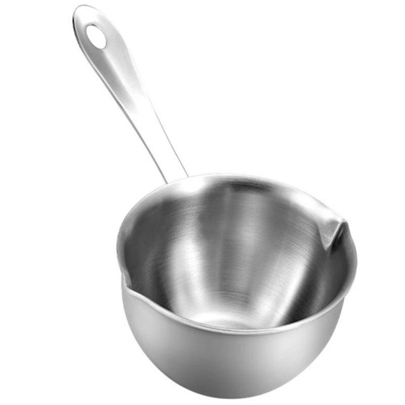 Small Milk Saucepan with Two Pour Spouts Ergonomic Handle for Cooking Melting Butter - Image 2