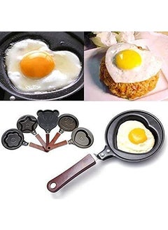 Generic SPS Steel Lovely Cartoon Shape Mini Non-Stick Egg Frying Pan Non-Stick Pot Molds Cartoon Easy Pan Breakfast Cookware (Design May Vary)(Mini Omlet Pan) 12 cm.  - Image 1