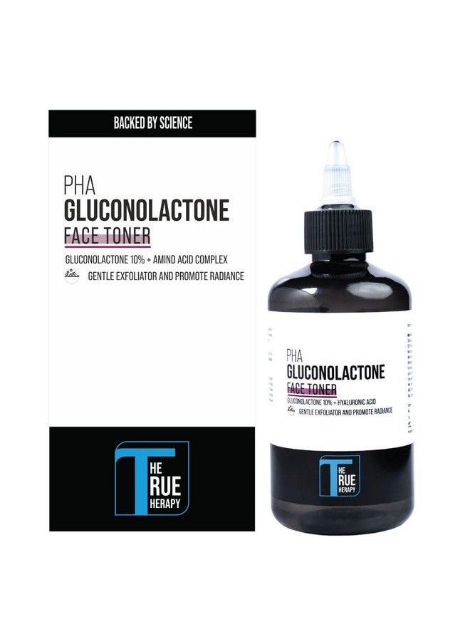 THE TRUE THERAPY Pha Gluconolactone 10% 17 Amino Acid Complex Gentle Exfoliating Pha Facial Toner Hydrates Brightens And Clears Pores Glowing Skin For Men And Women 200 Ml  - Image 3