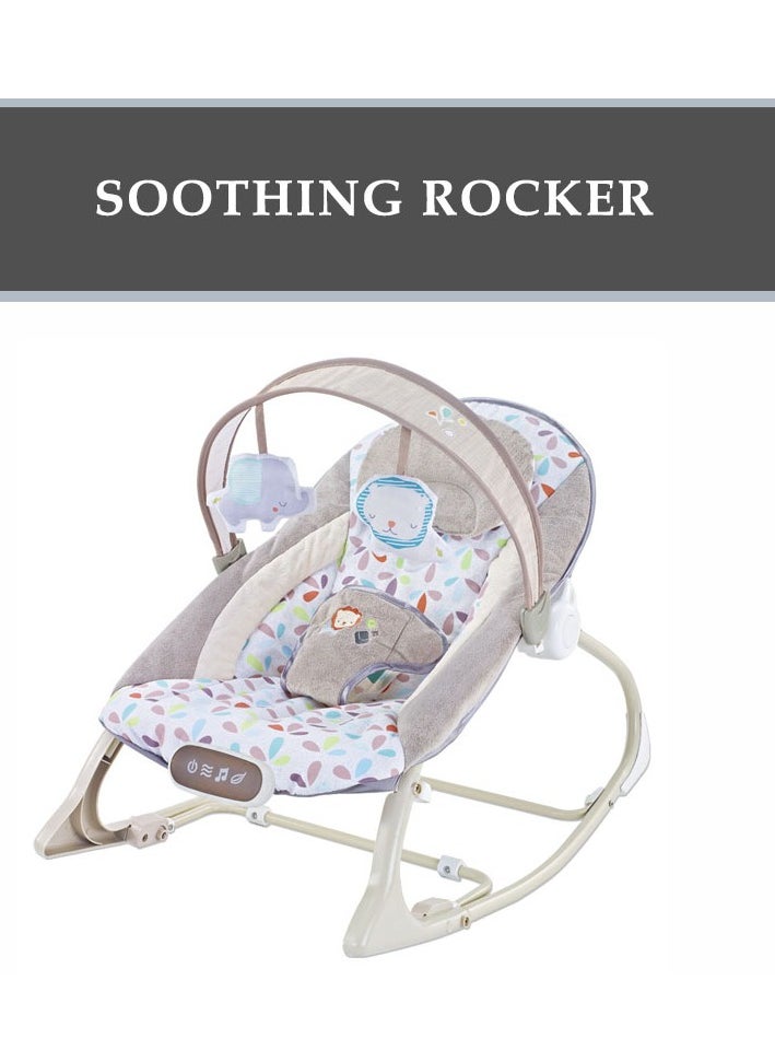 Miller Infant Bouncer With Soothing Music,  Calm Vibrations and Removable Toys Multicolor - A