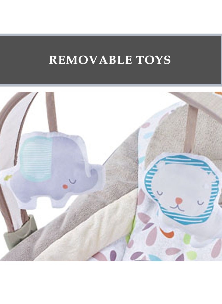 Miller Infant Bouncer With Soothing Music,  Calm Vibrations and Removable Toys Multicolor - A