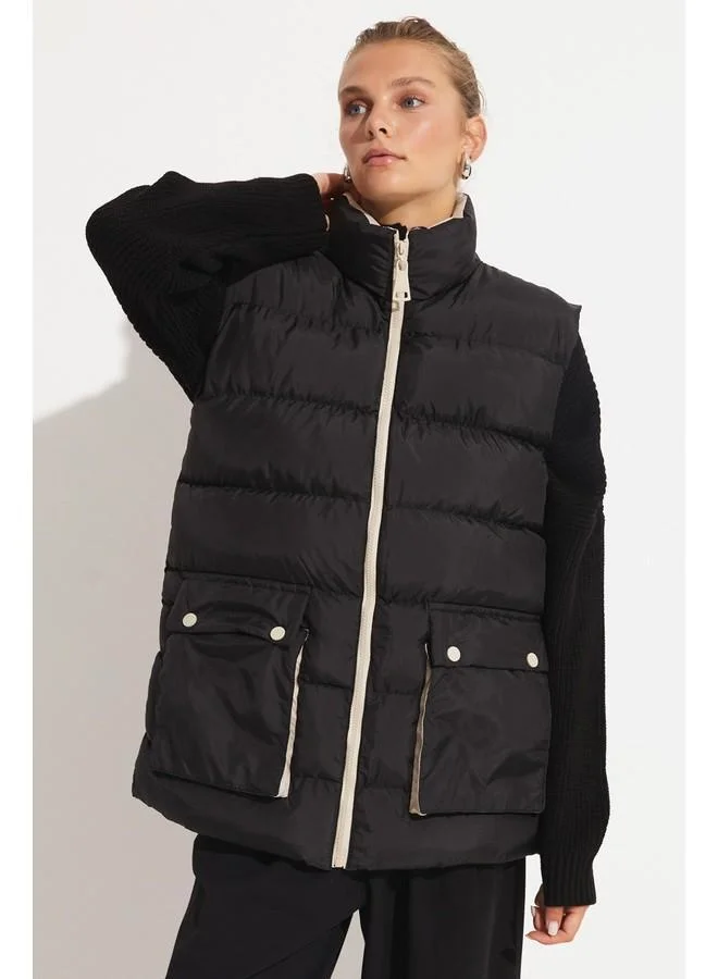 JUNE June Women Vest Black