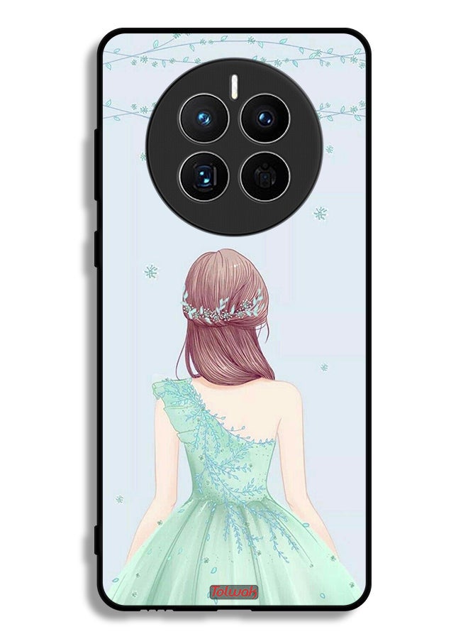 Tolwak Huawei Mate 50E Protective Case Cover Cute Girl In Floral Dress - Image 1