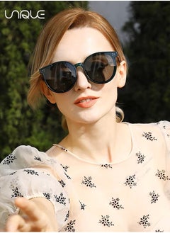 Unique Polarized Sun Glasses for Men and Women, Classic Round Sunglasses, UV Protection Retro Vintage Shades Large Plastic Frame Sunnies - Cold Brown  - Image 5