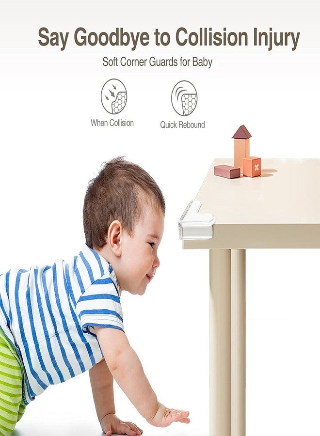 BRIGHTZONE Safety Corner Protectors Guards, Baby Proofing Safety Corner Clear Furniture Table Corner Protection, Kids Soft Table Corner Protectors for Child for Furniture Against Sharp (12) - Image 2