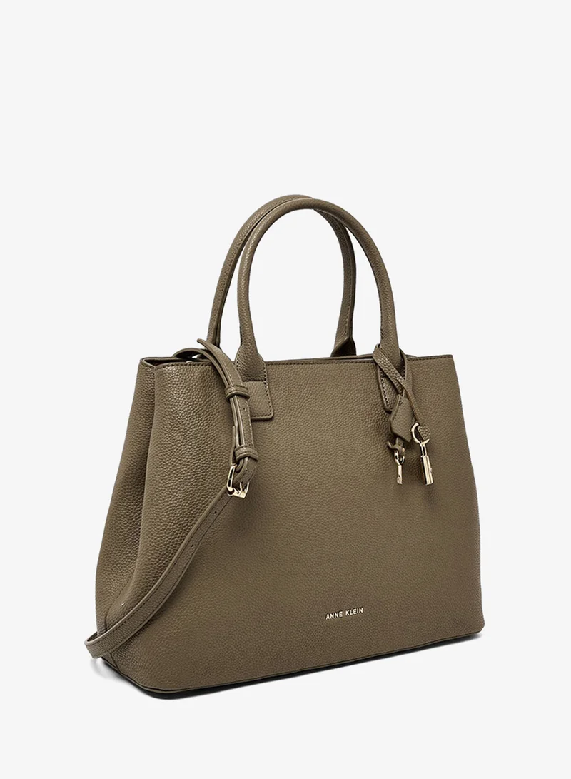 Anne Klein  Anne Klein Textured Zippered Satchel Bag for Women | Best Price UAE