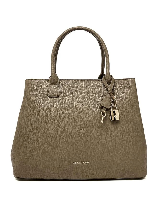 Textured Zippered Satchel Bag