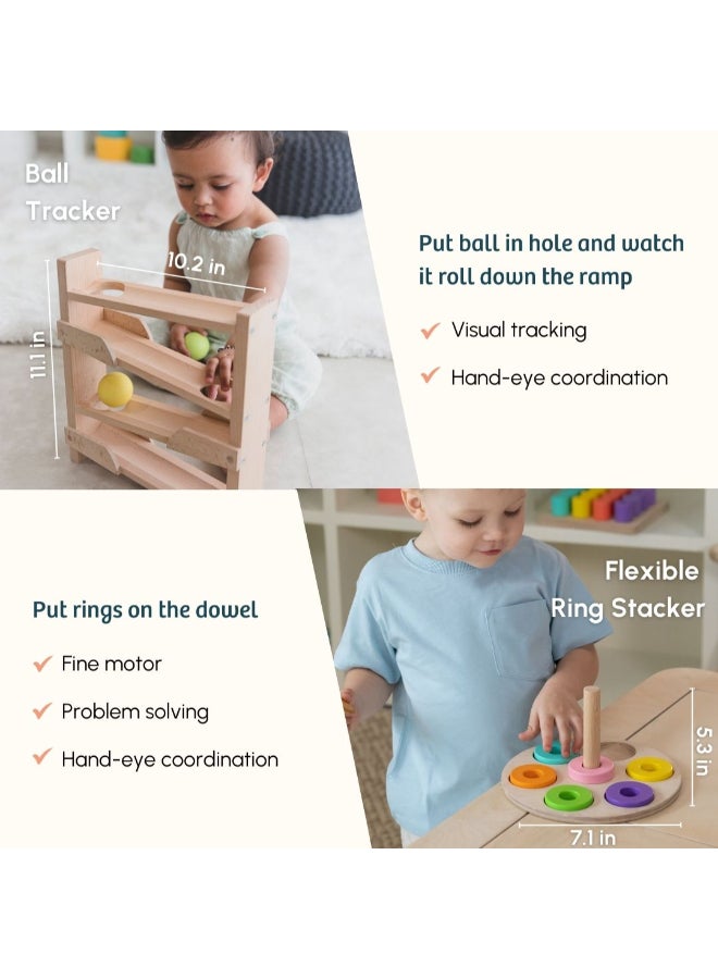 Curious Cub Montessori Learning Wooden Baby Toys11+ MonthsVisual Skills, Tactile Skills And Memory SkillsMontessori Toys For 1 Year OldBrain Development ActivitiesBaby Gift Set For New Born - Image 3