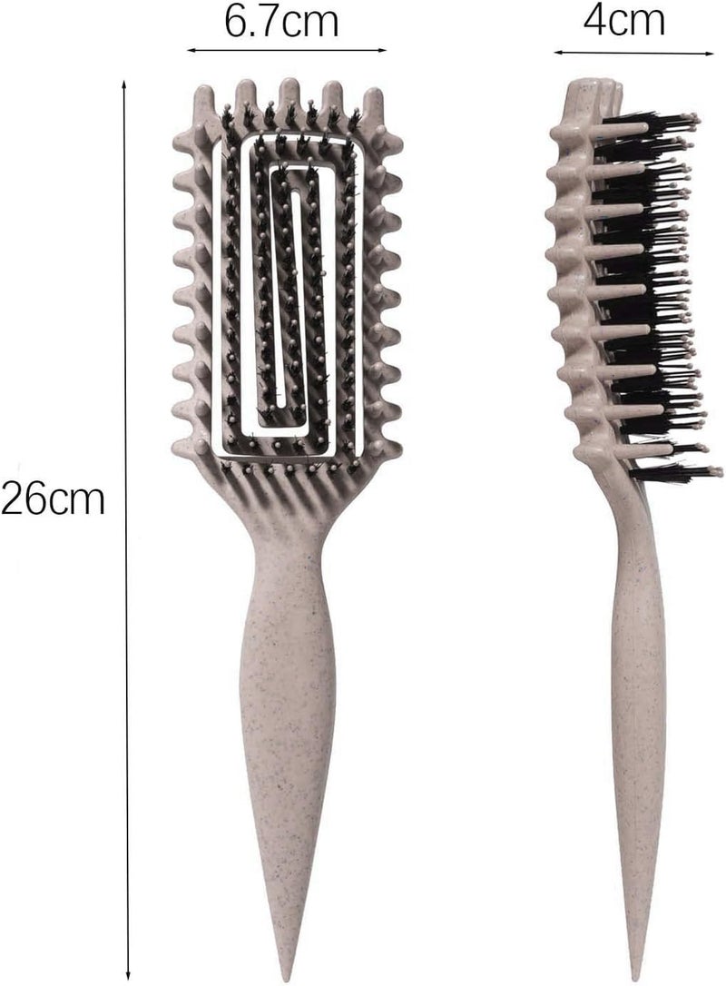 MMBVSZ Curly Hair Brush Candybrush Curl Defining Brush for Detangling Shaping and Defining Curls for Women, Men, Wet & Dry Hair (Black Beige) - Image 3