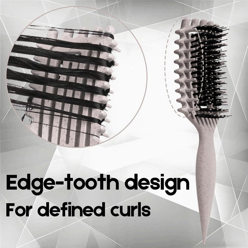 MMBVSZ Curly Hair Brush Candybrush Curl Defining Brush for Detangling Shaping and Defining Curls for Women, Men, Wet & Dry Hair (Black Beige) - Image 4