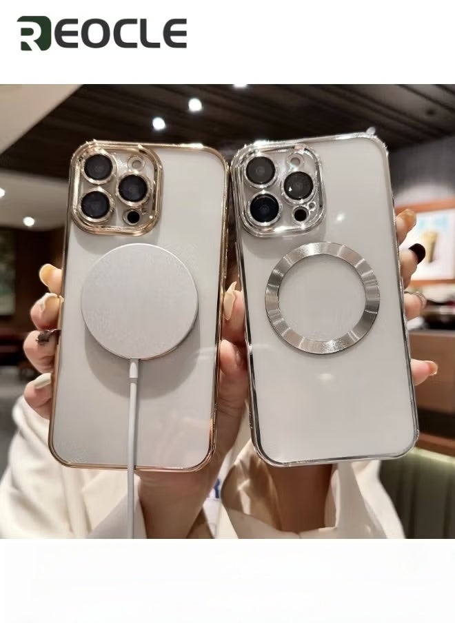 REOCLE Magnetic Clear Case for iPhone 14 Pro with Built-in Camera Lens Protector Ultra-thin Magnet Case for iPhone  14 Pro - Image 4