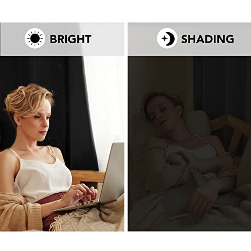 Deconovo Blackout Curtains for Bedroom – Set of 2 42W x 63L Inch Thermal Insulated & Noise Reducing Panels–Home Window Room Darkening Sustainable Grommet Drapes for Living Room and Nursery, Black - Image 5