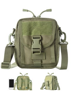 Tactical Waist Bag Military fa n n y Pack, Waterproof Utility Belt with Safety Carabiner, Suitable for Hiking MountaineeringCamping RidingFishingShootingGreen