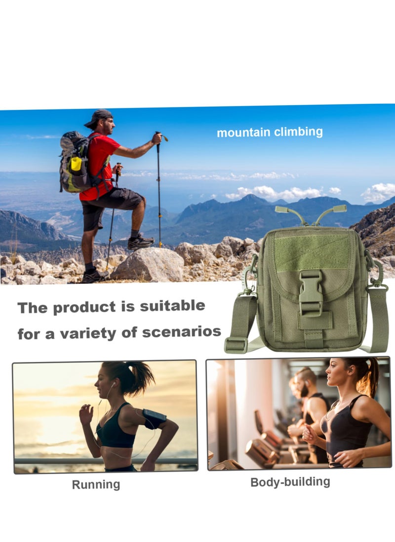SYOSI - Tactical Waist Bag Military fa n n y Pack, Waterproof Utility Belt with Safety Carabiner, Suitable for Hiking MountaineeringCamping RidingFishingShootingGreen - Image 1