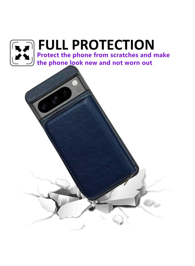 إيروريكس جراب لهاتف Google Pixel 7 بلون سادة مع سحاب و11 فتحة للبطاقات وحقيبة هاتف مع حبل - Image 4