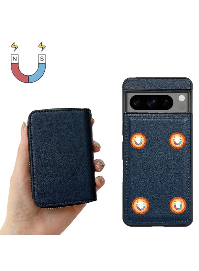 إيروريكس جراب لهاتف Google Pixel 7 بلون سادة مع سحاب و11 فتحة للبطاقات وحقيبة هاتف مع حبل - Image 5