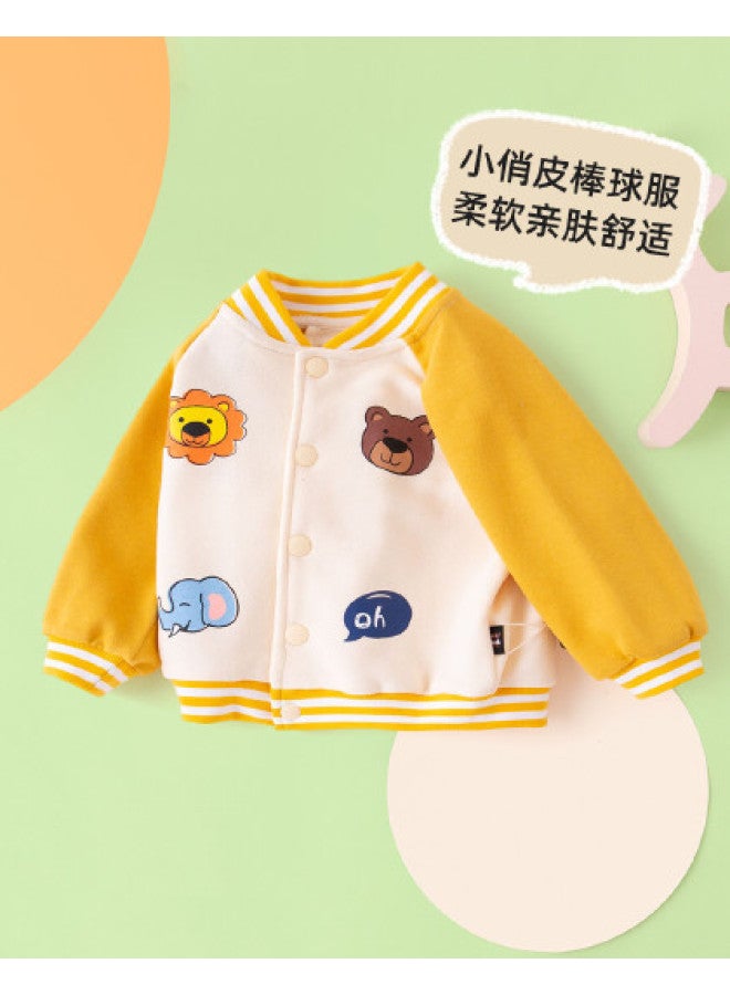 Doodle Home Baby Jacket Autumn Stylish Boys Baseball Jacket Trendy Kids Cardigan Infant Top Girls Fashion Outerwear - Image 1
