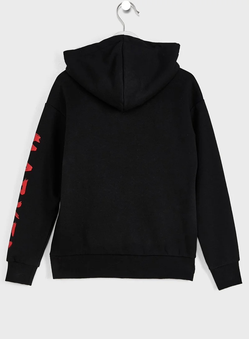 Jack & Jones Junior Youth Marvel Printed Hoodie