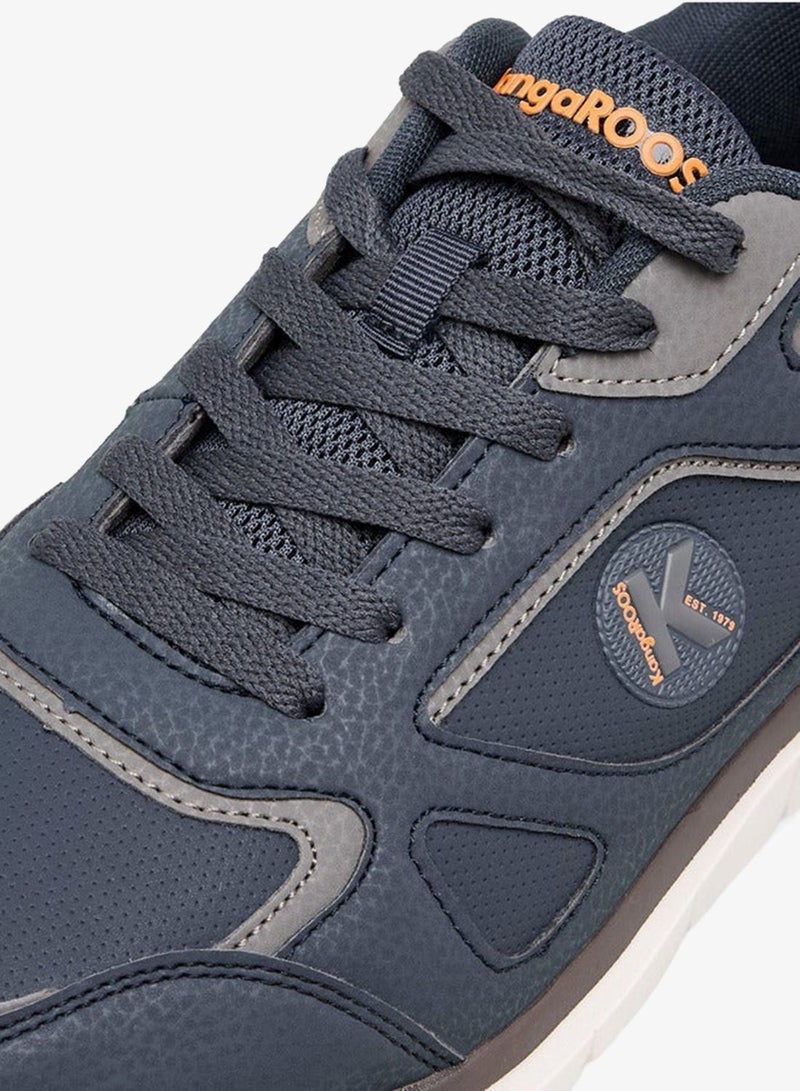 كانغاروس حذاء رياضي رجالي برباط وتفاصيل متباينة - Image 4