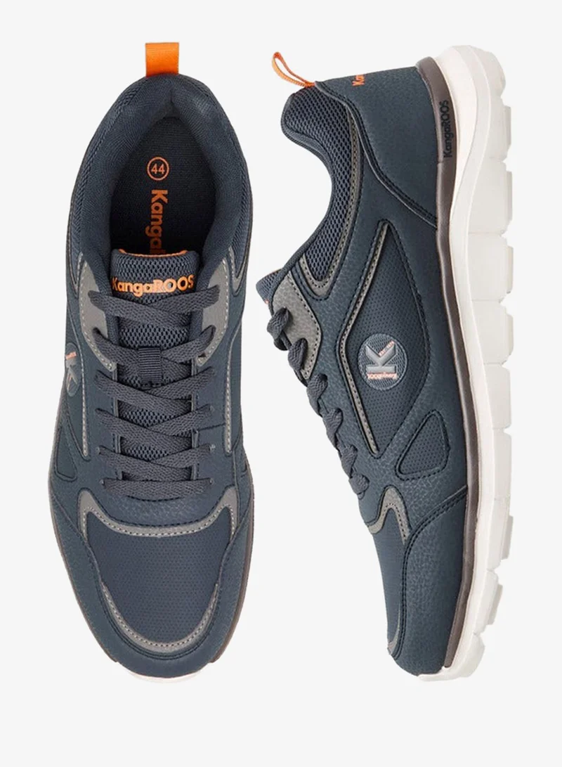 kangaROOS NAVY Men's Panelled Lace-Up Closure Sports Shoes for Men | Best Price UAE