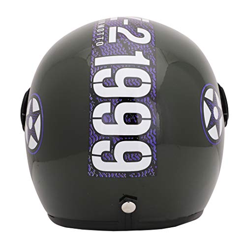 Sage Square Two Wheeler ISI Marked Guardian Cruiser Open face Helmet for Unisex Adult (Medium - M, Green Gloosy) - Image 4